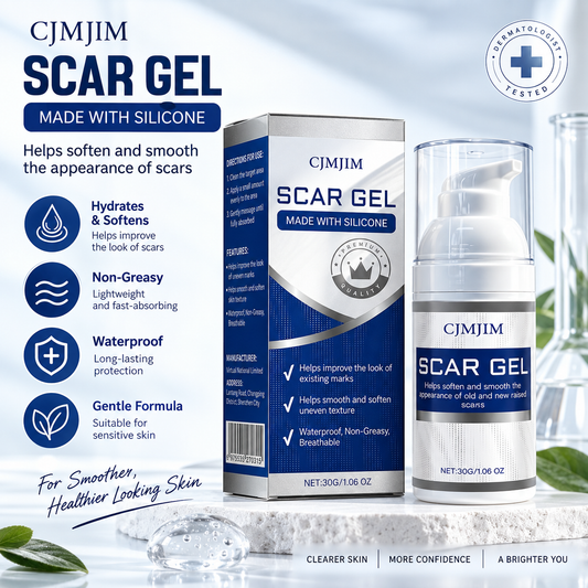 Silicone Scar Gel for Scars - Fragrance-Free, Non-Greasy Formula for Scar Care & Appearance, 1.06oz Tube for Face & Body