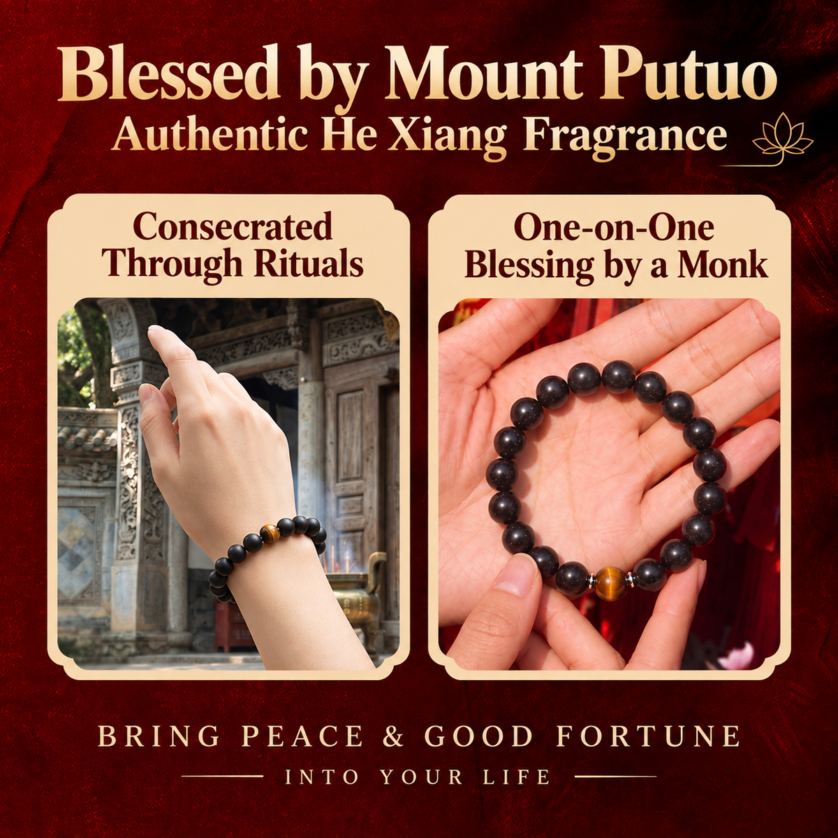 Five-Element Herbal Fragrance Bracelet | Traditional Chinese Herbal Beads, Handcrafted for Calm, Relaxation, Restful Sleep & Weight Management