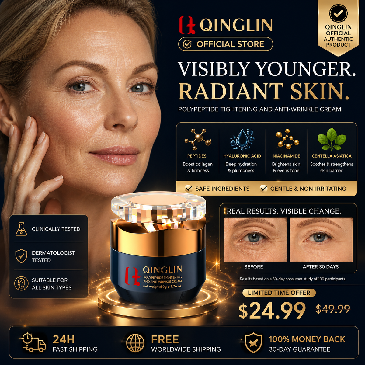 QINGLIN Anti-Wrinkle Face Cream