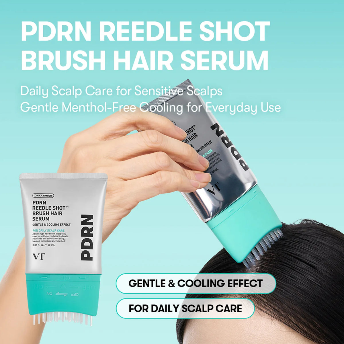VT PDRN Reedle Shot Brush Hair Serum - Daily scalp care